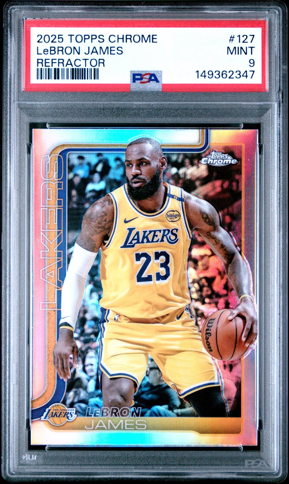 2025 LeBron James - Basketball Topps Chrome PSA 9 MINT